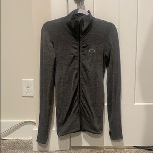 Oakley Gray Zip Up Jacket with High Collar